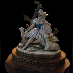 Antique pr. Bavaria side table Lamp